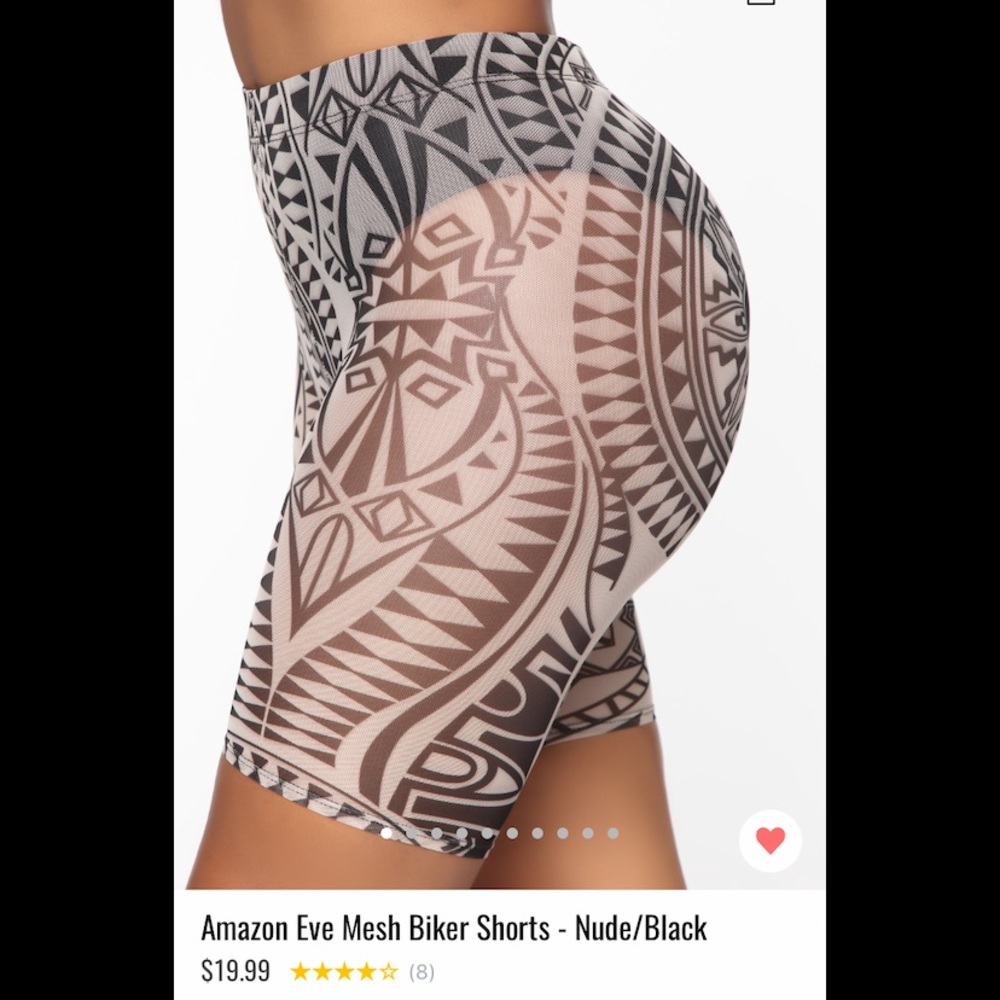 Amazon Eve Mesh Biker Shorts - Fashion Nova XS